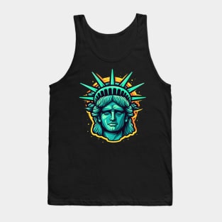 4th of July Holiday Patriotic Lady Liberty Tank Top